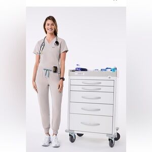 Figs Women's Tan Scrub top and bottom set